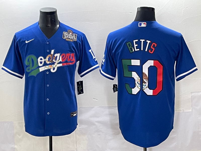 Men 2025 Los Angeles Dodgers #50 Betts Blue Nike 2025 MLB All Star Jersey style 025->los angeles dodgers->MLB Jersey